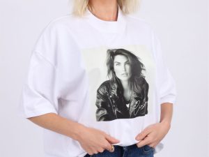 220GSM Oversize T-Shirt In Cindy Crawford Print