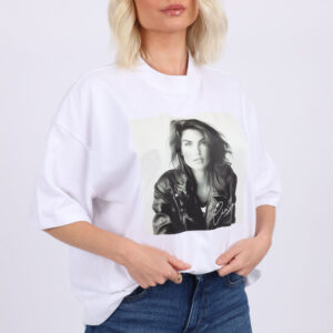 220GSM Oversize T-Shirt In Cindy Crawford Print