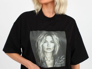 220GSM Oversize T-Shirt In Kate Print