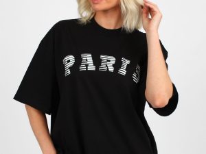 220GSM Oversize T-Shirt In Paris Print