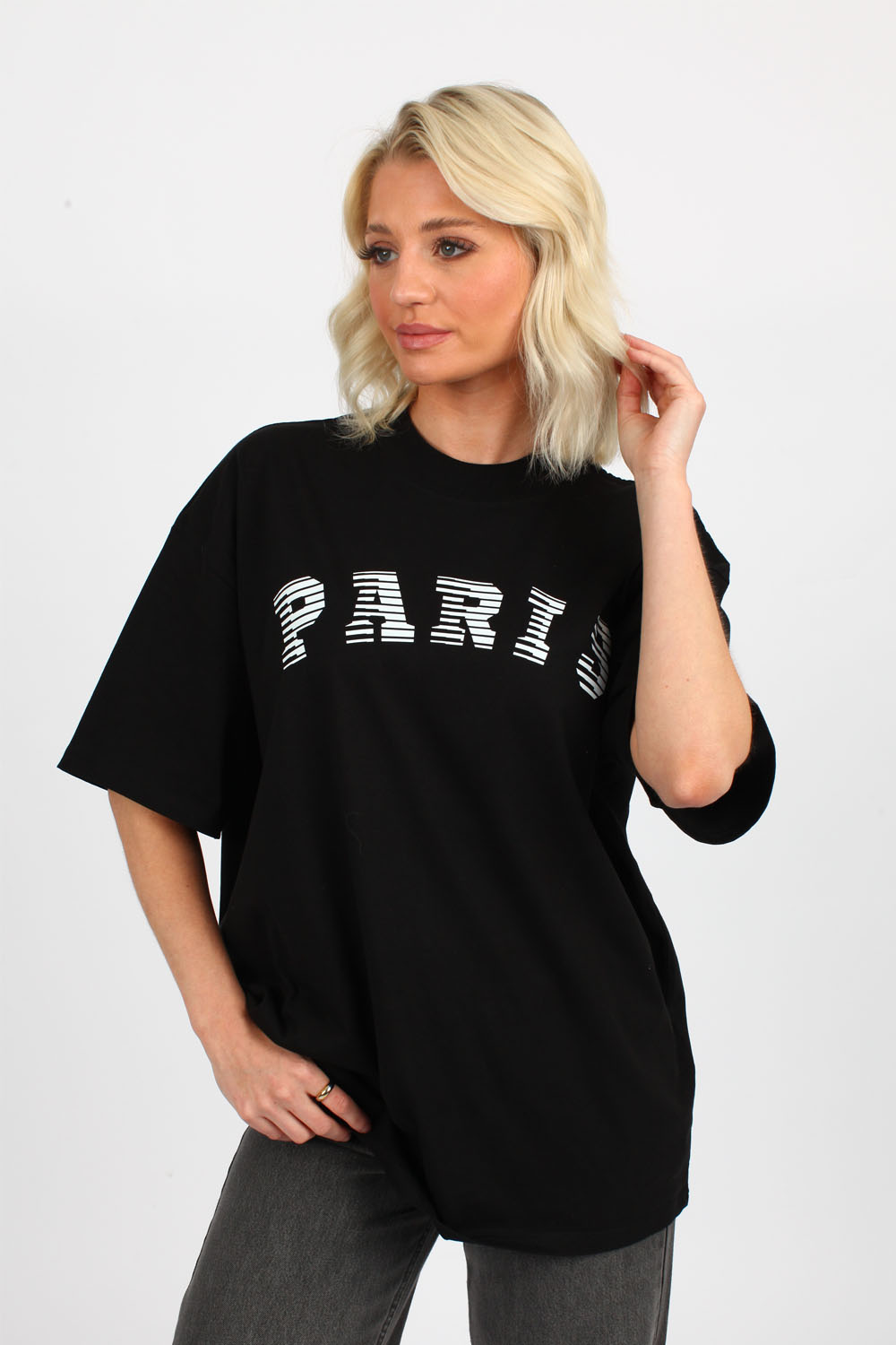 220GSM Oversize T-Shirt In Paris Print