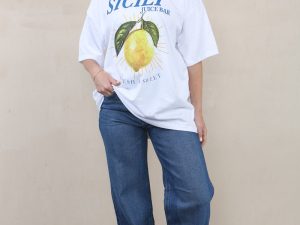 220GSM Oversize T-Shirt In Sicily Print