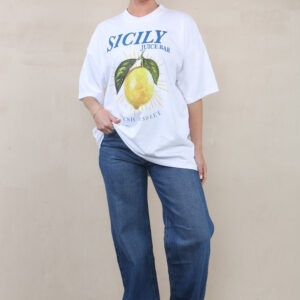 220GSM Oversize T-Shirt In Sicily Print