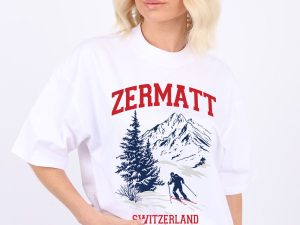 220GSM Oversize T-Shirt In Zermatt Print