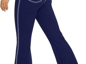 G4Free Yoga Pants for Women High Waist Flare Leggings Work Stretchy Flare Pants Denim Style with 4 Pockets Petite/Regular/Tall