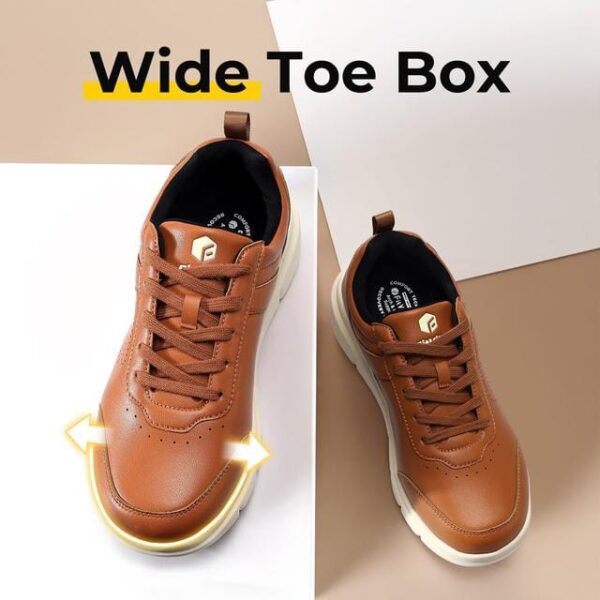 FitVille Mens Wide Fit Smart Casual Shoes - Image 5