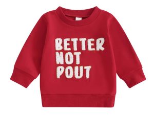 Xeadoffubio Toddler Newborn Baby Santa Crewneck Sweatshirt