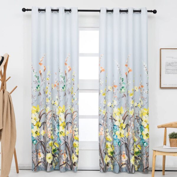 Kotile Yellow Pattern Curtains