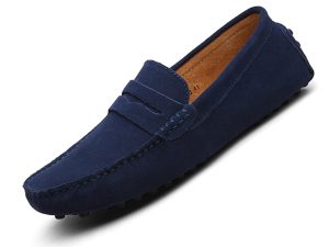 PPXID Men's Penny Suede Loafers Slip-On