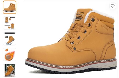 LANGDU Mens Winter Boots