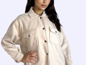 Fleeced Large Pocket Plain Shacket