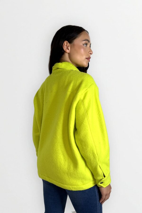 Fleeced Large Pocket Plain Shacket - Image 2