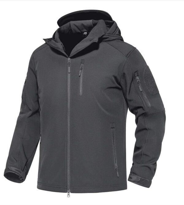 KEFITEVD Men's Winter Softshell Jacket Grey