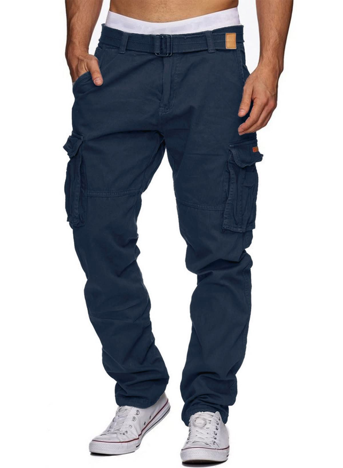 AlvaQ Cargo Work Trousers Mens Cotton Casual Work Pants For Men Outdoor P