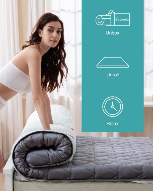 Foamula 3 Inch/7.6CM Thick Gel Memory Foam Mattress Toppers Twin Size - Image 4