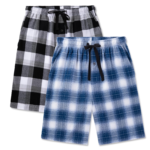 BAMBOO COOL Mens Pyjama Shorts Plaid Men'S Pj Bottoms Sleepwear Bed Short