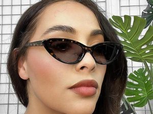 Cat Eye Plastic Frame Sunglasses