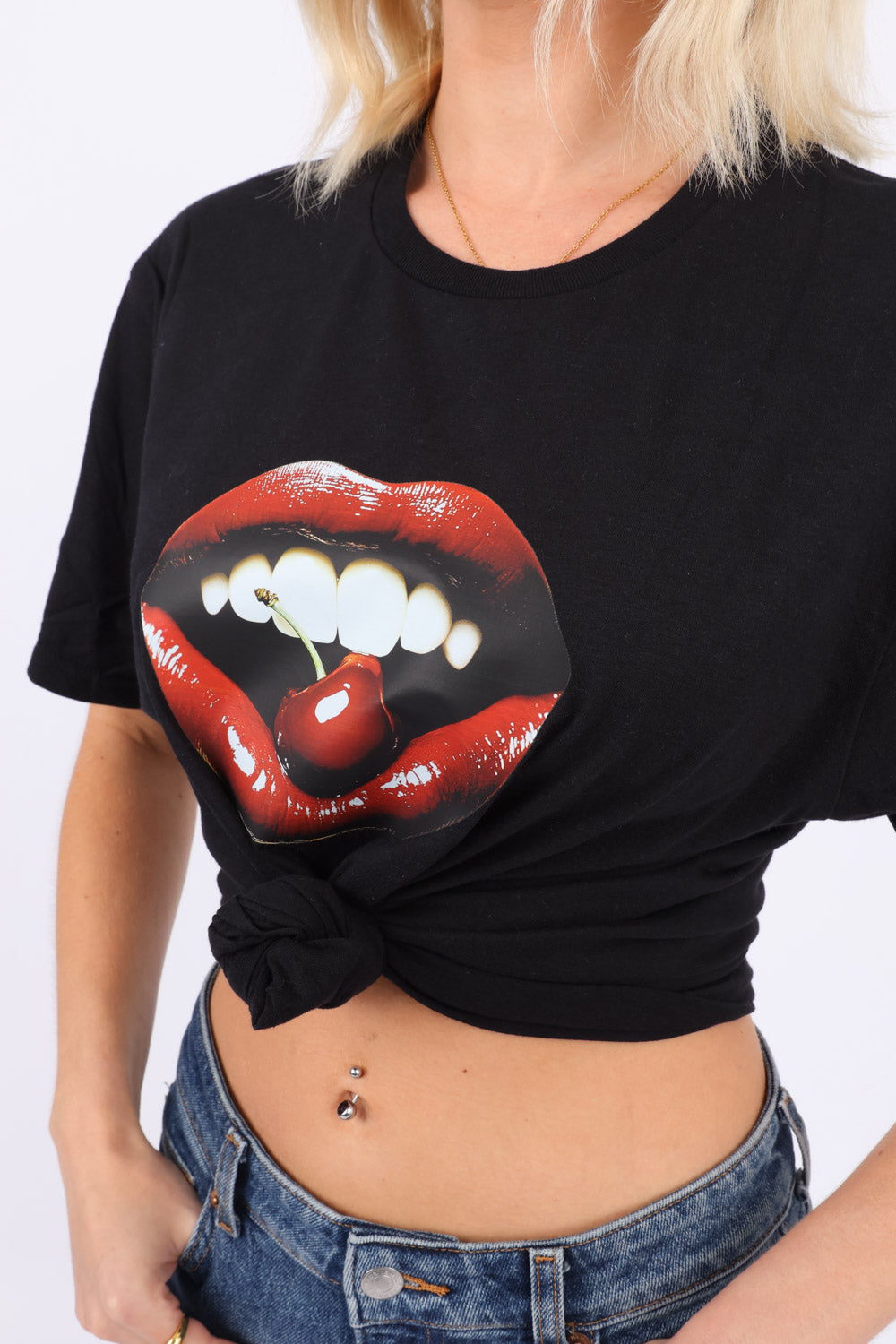 Cherry Lip Printed T Shirt