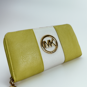 Contrast Colour Block Zip Around Medium Wallet