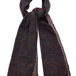 Faded Heart Print Dark Red Scarf