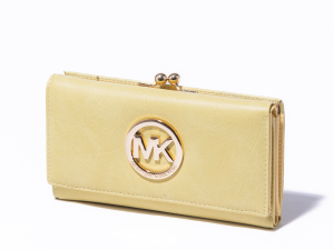 Faux Leather Clips Closure Medium Wallet Purse