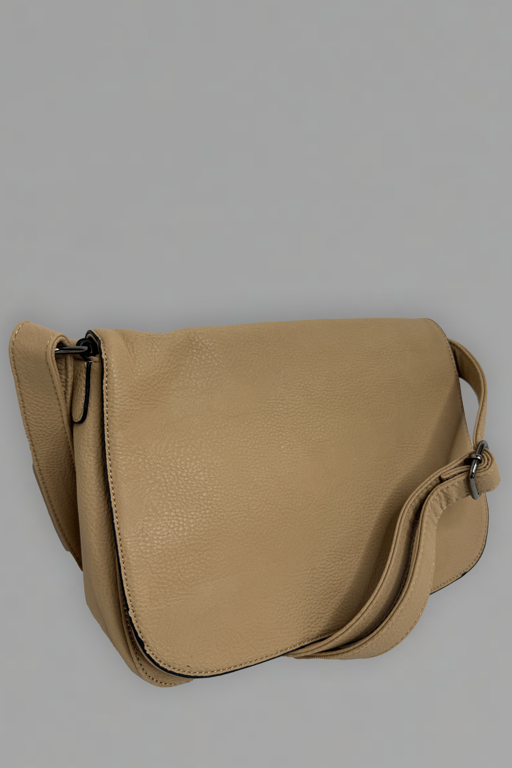 Faux Leather Medium Cross Body Bag