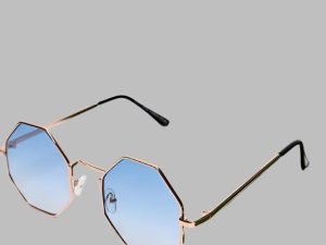 Hexagon Gold Frame Sunglasses