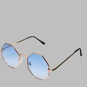 Hexagon Gold Frame Sunglasses