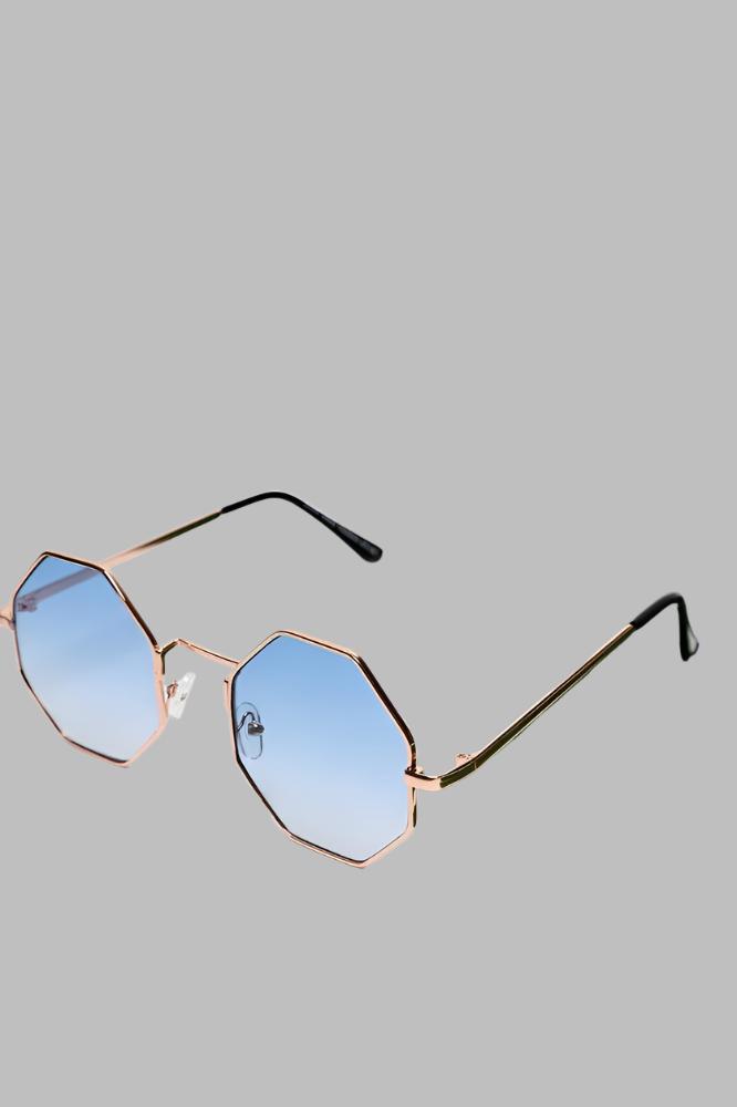 Hexagon Gold Frame Sunglasses