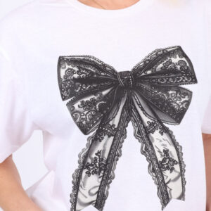 Lace Bow Printed T-Shirt (Custom Packs)