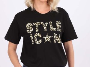 Leopard Style Icon Printed T Shirt (Custom Packs)