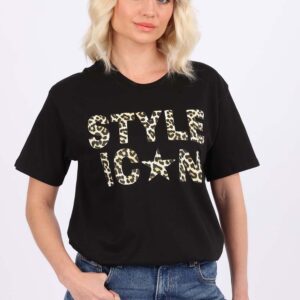 Leopard Style Icon Printed T Shirt (Custom Packs)