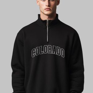 Mens 1/4 Zip Neck Colorado Printed Sweatshirt (Custom Packs)