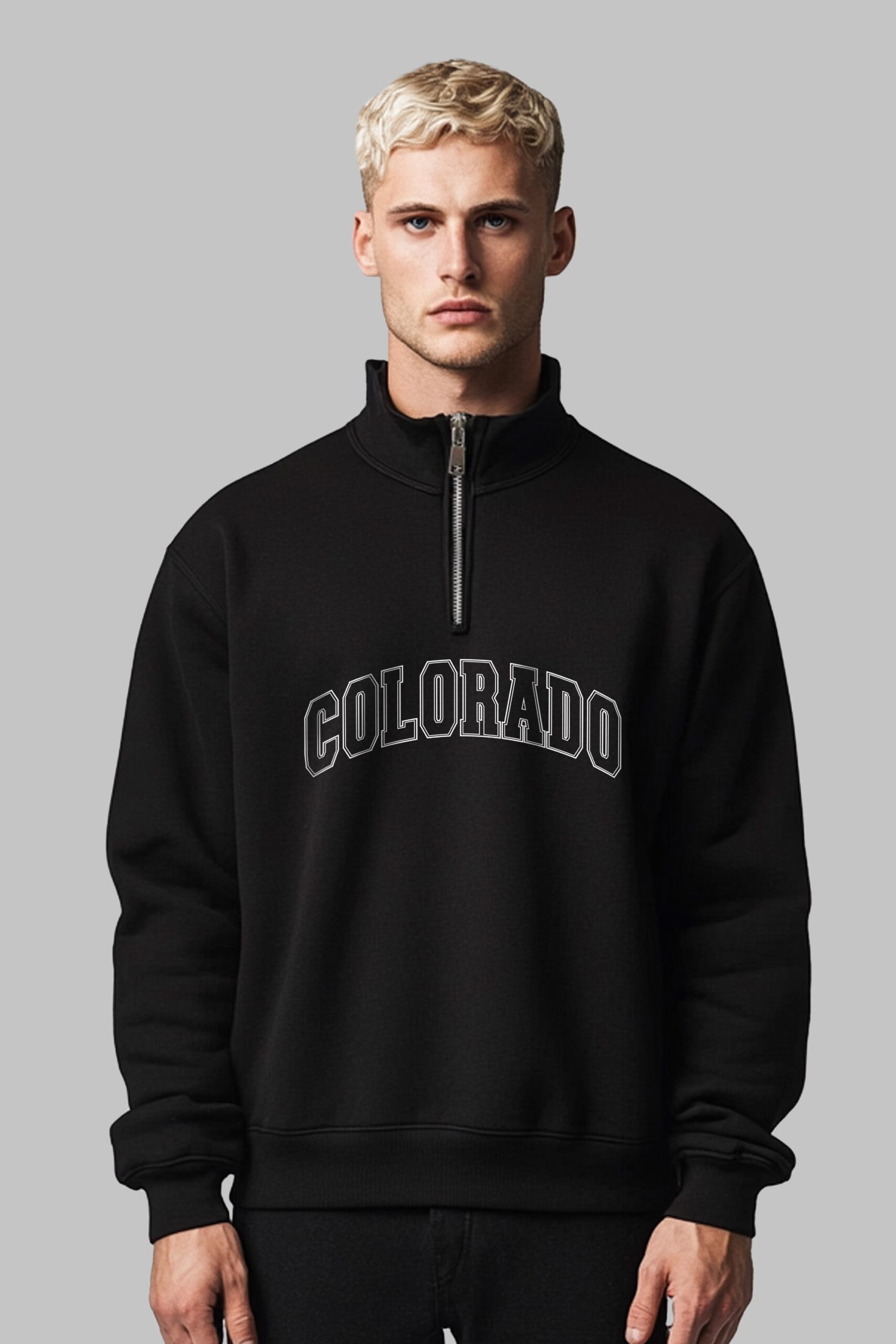 Mens 1/4 Zip Neck Colorado Printed Sweatshirt (Custom Packs)