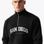 Mens 1/4 Zip Neck San Diego California Printed Sweatshirt (Custom Packs)