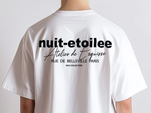 Mens 220 Gsm Oversized Nuit-etoilee Printed T-shirt (Custom Packs)