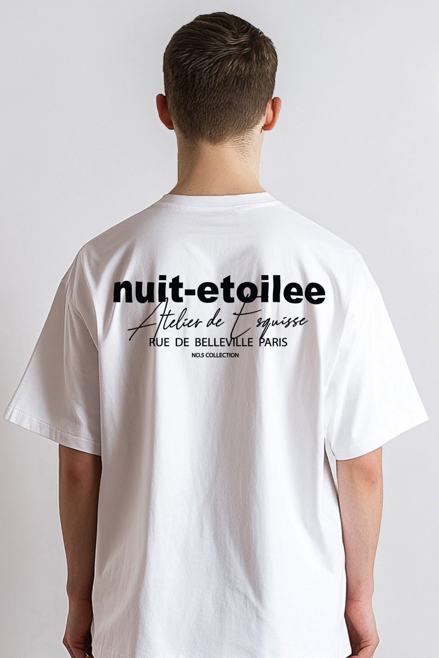 Mens 220 Gsm Oversized Nuit-etoilee Printed T-shirt (Custom Packs)