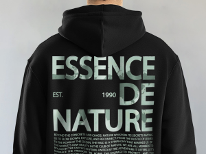 Mens Essence De Nature Printed Oversized Hoodie (Custom Packs)