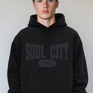 Mens Soul City 1960 Printed Oversized Hoodie (Custom Packs)