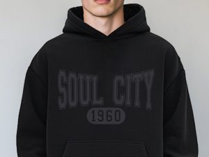 Mens Soul City 1960 Printed Oversized Hoodie (Custom Packs)