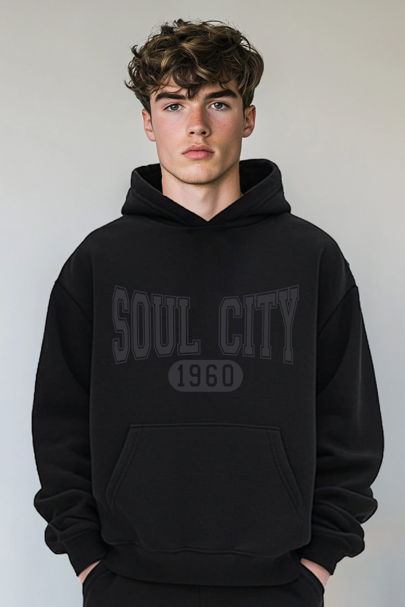 Mens Soul City 1960 Printed Oversized Hoodie (Custom Packs)