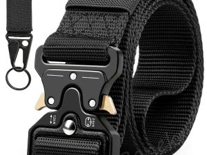 Military Belt, 2 Pack Men Tactical Belt Adjustable Nylon Belt With Quick