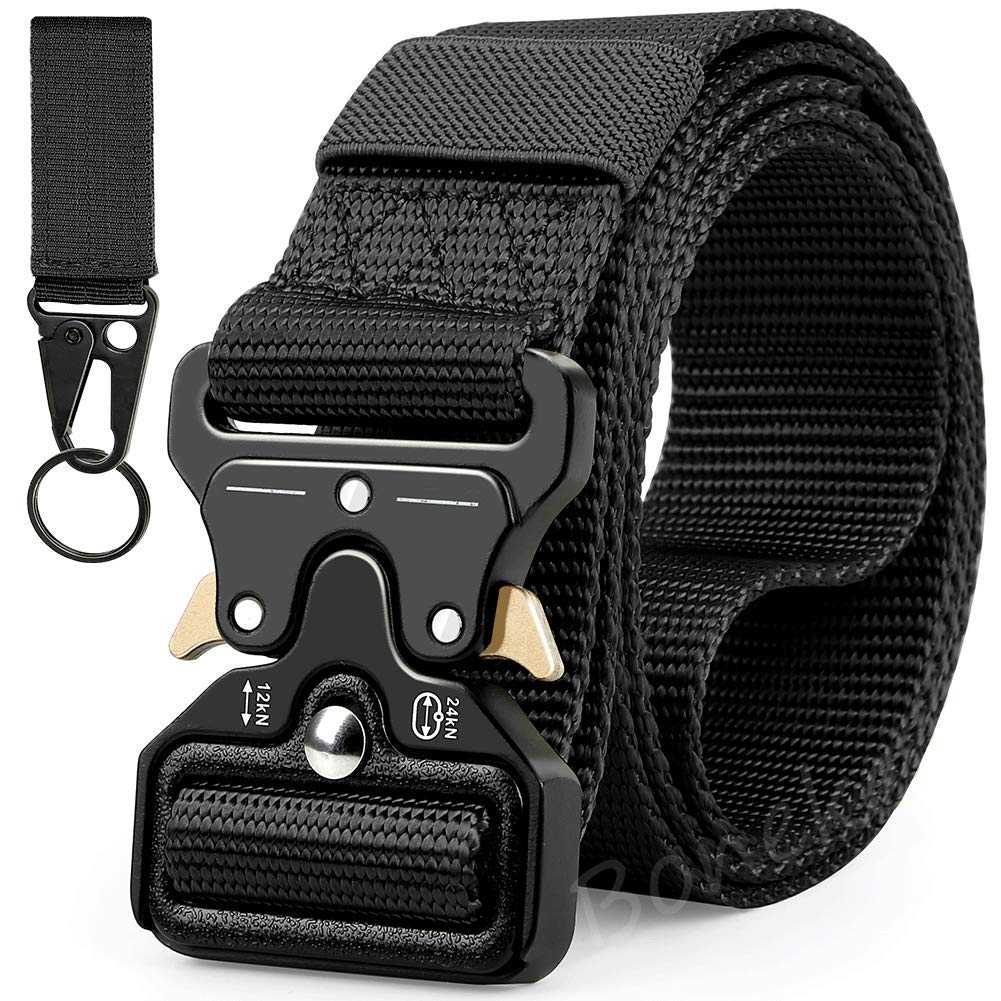 Military Belt, 2 Pack Men Tactical Belt Adjustable Nylon Belt With Quick