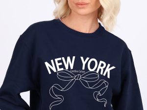 New York Bow Printed Sweatshirts (Custom Packs)
