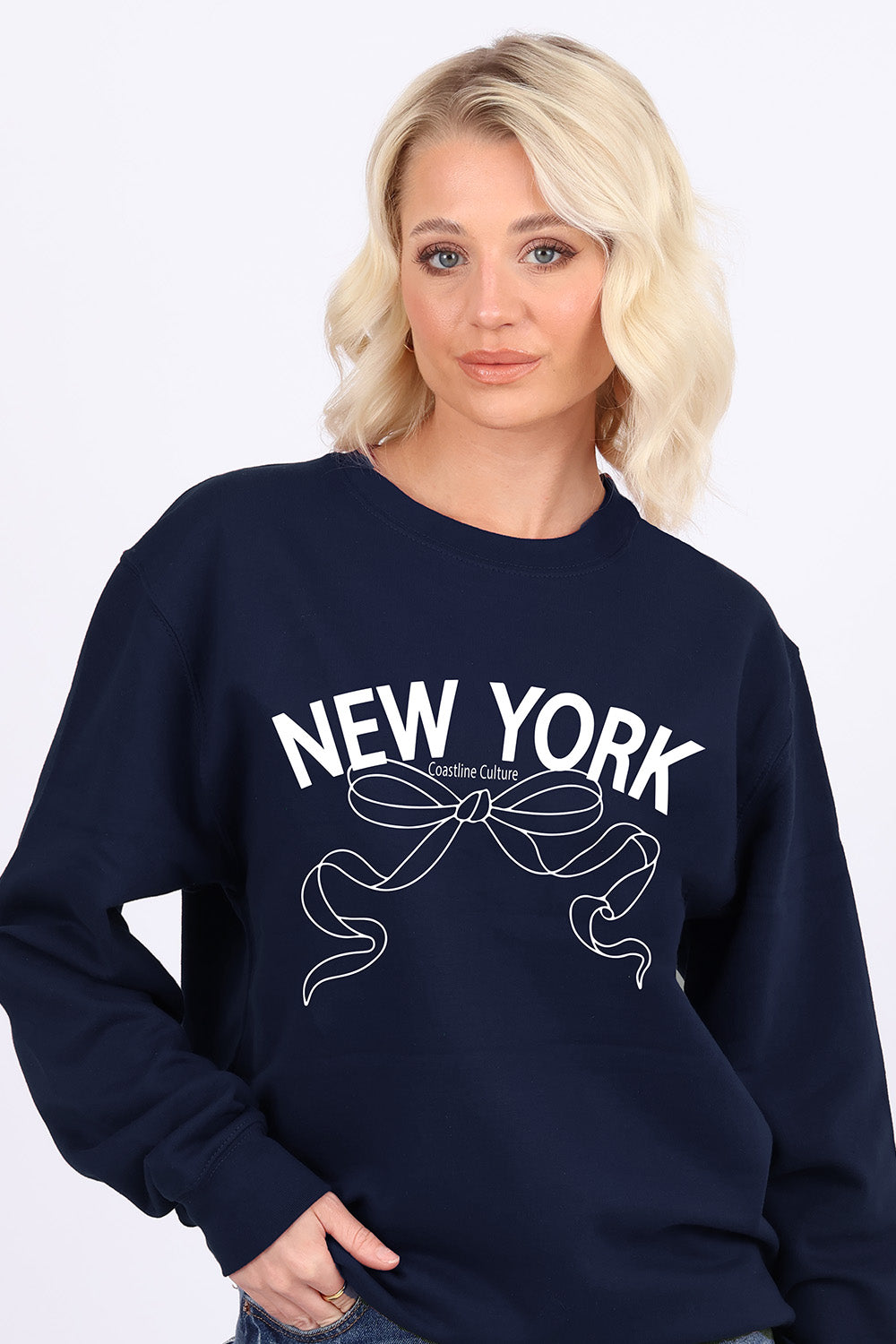 New York Bow Printed Sweatshirts (Custom Packs)