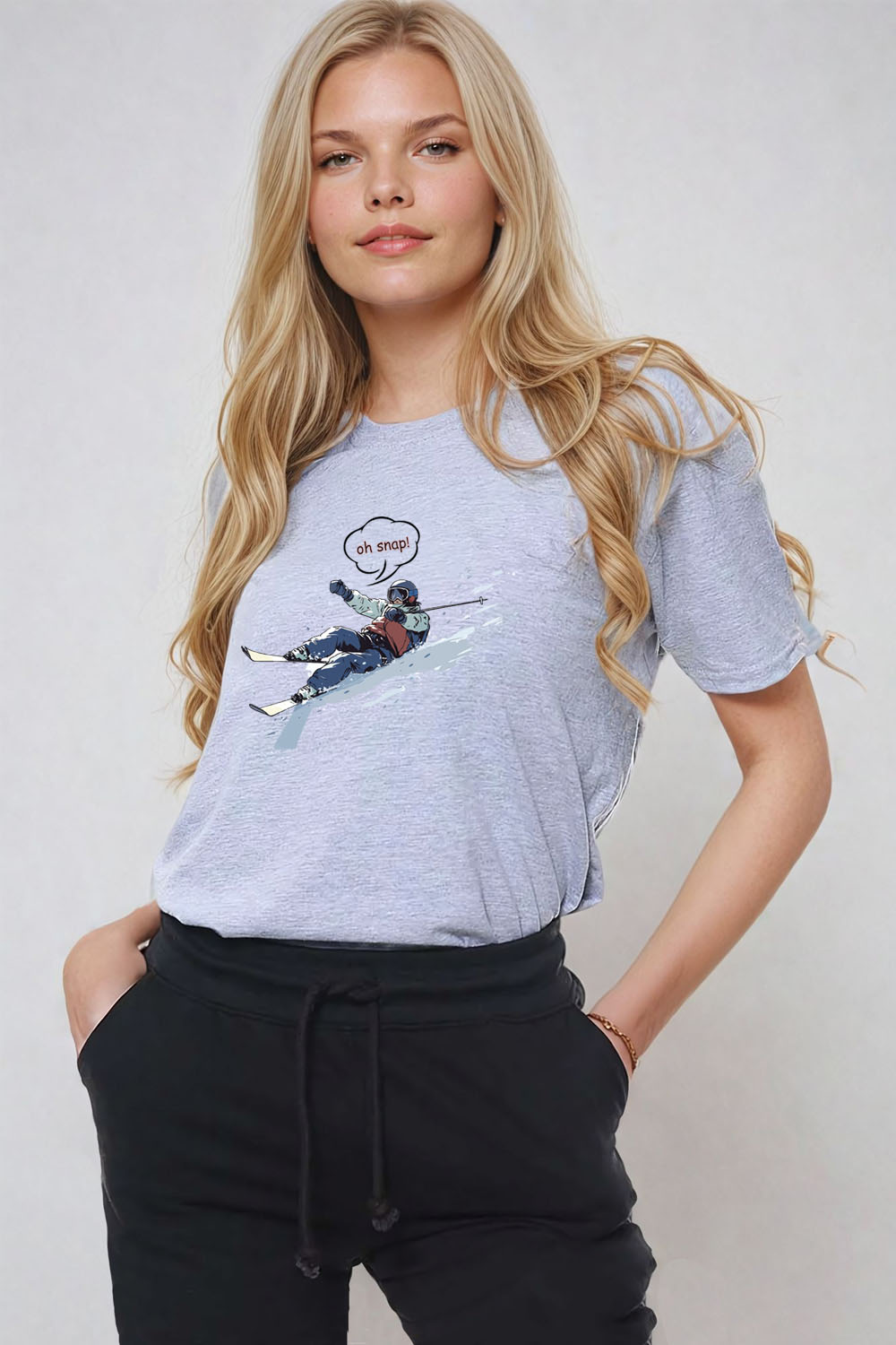 Oh Snap Ski Fun Printed T-Shirt (Custom Packs)