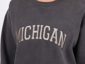 Overdye Embroidered Michigan Sweatshirt