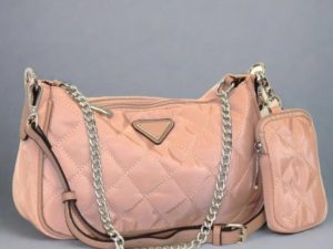 QUILTED WATER RESISTANT FABRIC SHOULDER BAG SET