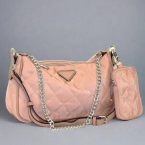 QUILTED WATER RESISTANT FABRIC SHOULDER BAG SET