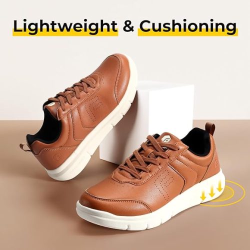 FitVille Mens Wide Fit Smart Casual Shoes